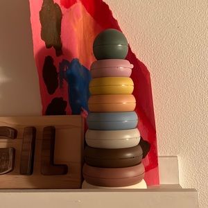 Mushie stacking rings